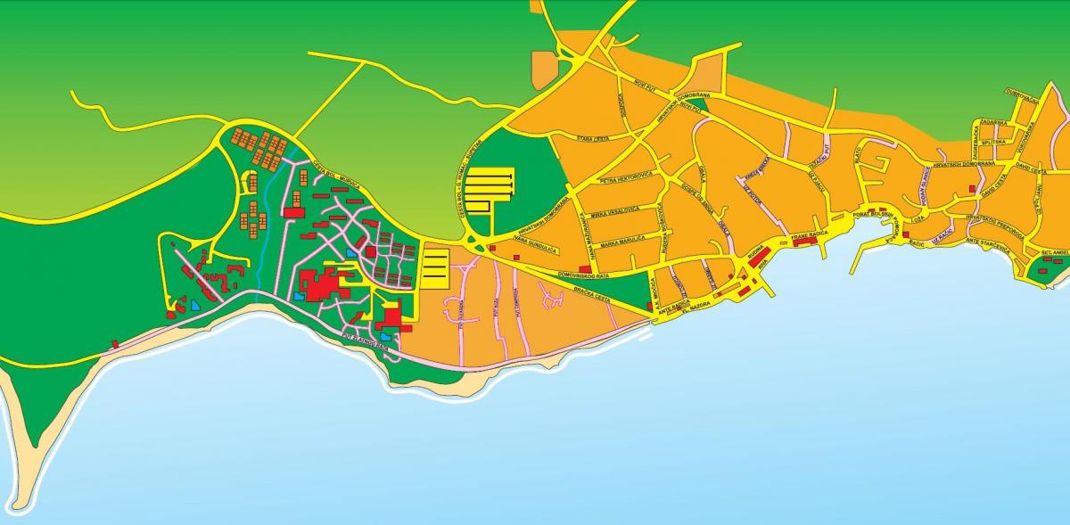 mapa de brac croacia