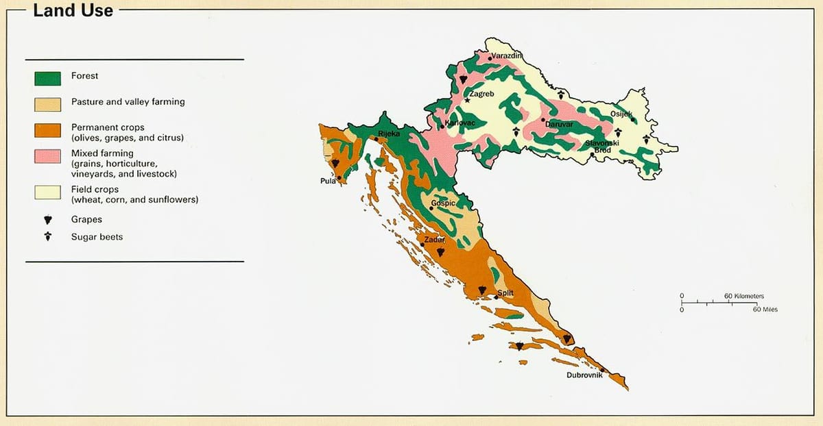 mapa de croacia clima
