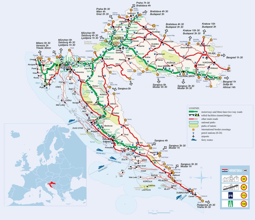 ferroviario mapa croacia