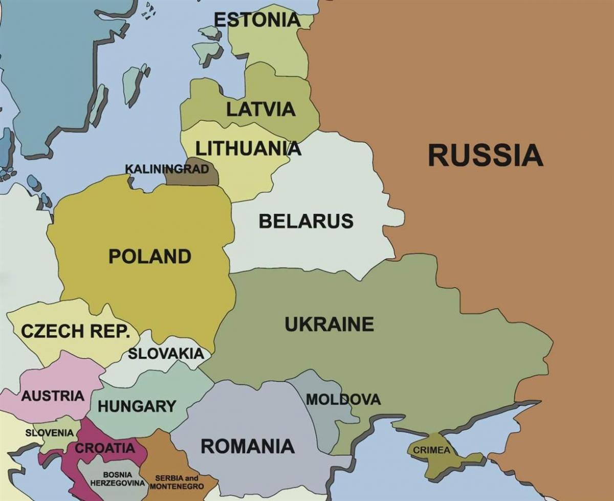mapa de croacia e países veciños