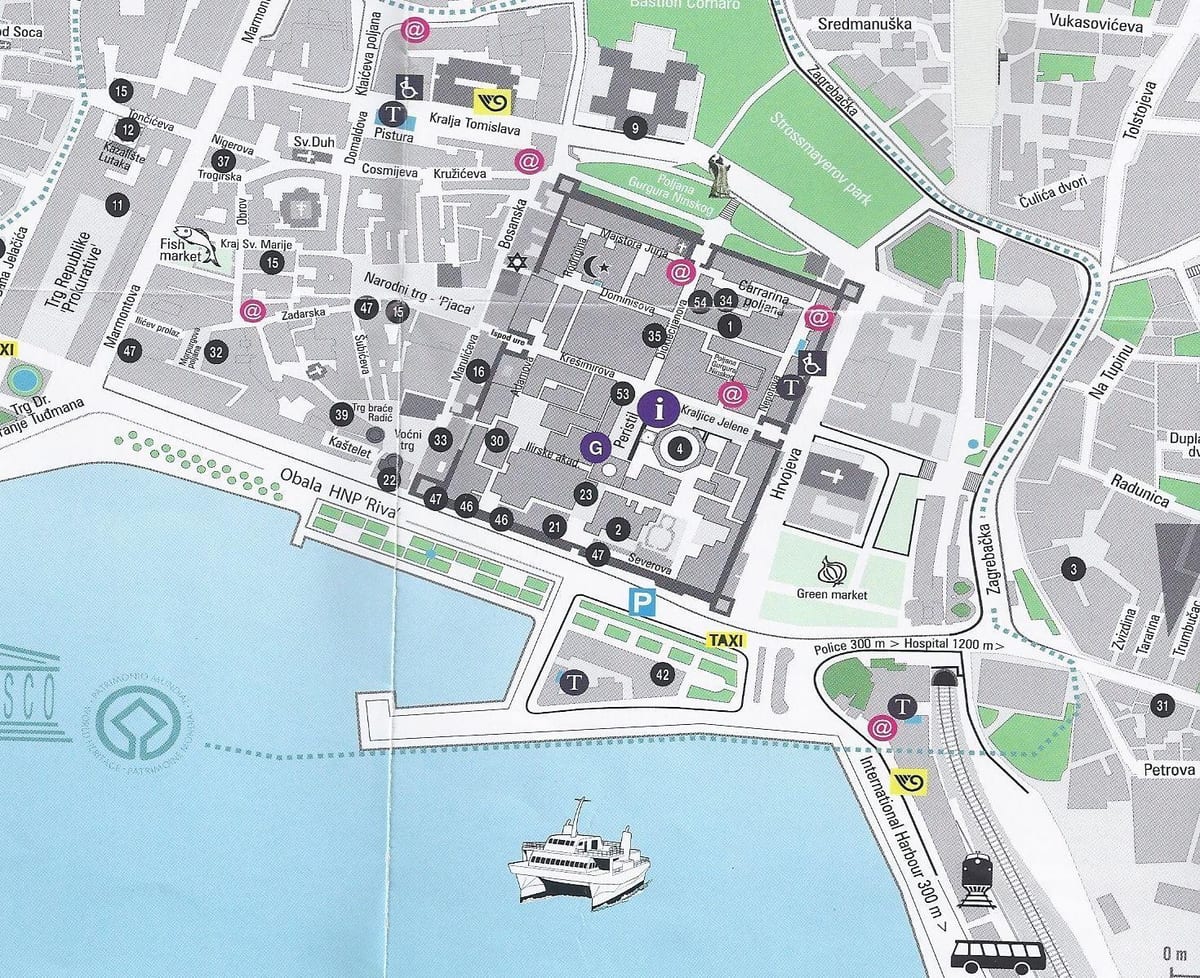 rúa mapa de split, croacia