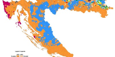 Mapa étnico mapa de croacia