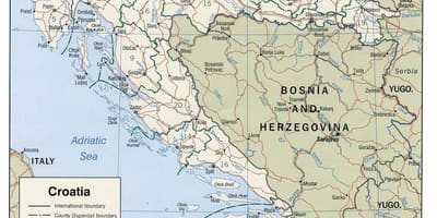 Croata marinas mapa