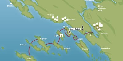 Costa do adriático, croacia mapa