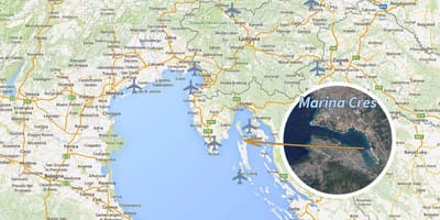 Cres mapa croacia