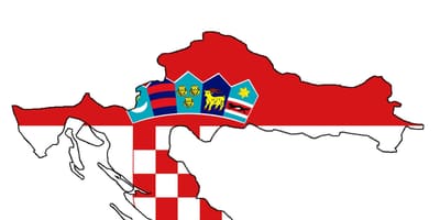 Croacia mapa bandeira