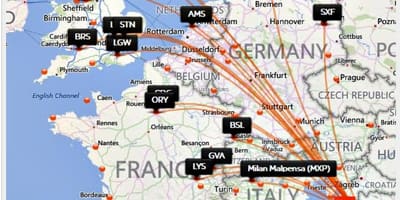 Croacia compañías aéreas destinos mapa