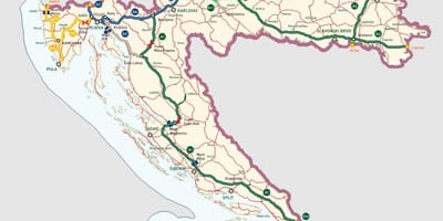 Croata autoestradas mapa
