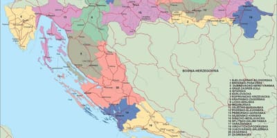 Mapa de croacia política 