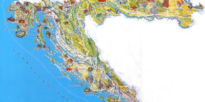 Croacia atraccións turísticas mapa