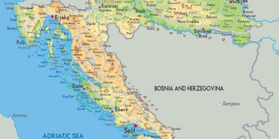Croacia no mapa