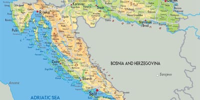 Mapa de croacia río
