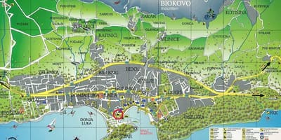 Mapa de makarska croacia