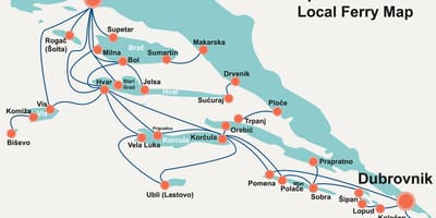 Mapa da costa croata