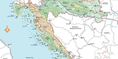 Croacia resorts de vacacións mapa