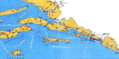 Croacia mapa dubrovnik área