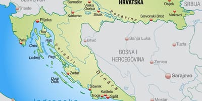 Norte de croacia mapa