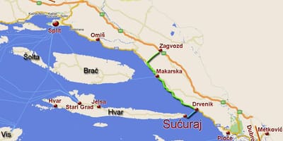 Mapa omis croacia