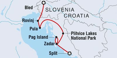 Plitvice croacia mapa