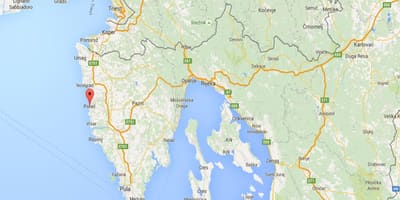 Mapa de porec croacia 