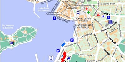 Mapa de rovinj croacia