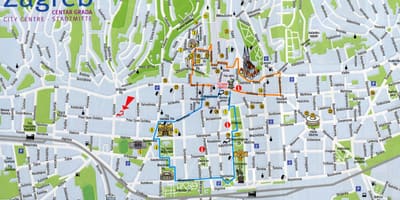 Mapa de zagreb (croacia